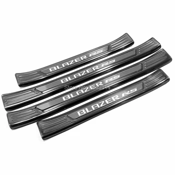 

For Chevrolet Blazer 2020 Stainless Steel Door Sill Trim Cover Scuff Plate Guard Door Sills Protect Car Sticker Accessories