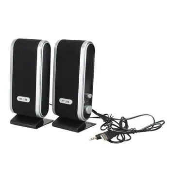 

2 Pcs USB Power Computer Speakers Stereo 3.5mm with Ear Jack for Desktop PC Laptop