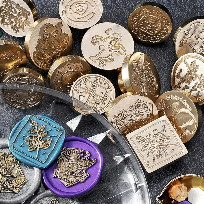 

500+ Patterns Wax Seal Stamp Retro Wood Stamp Kits Replace Copper Head-Scenic Spot Series
