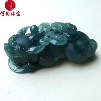 

Hezhou jewelry!Myanmar natural jade!Exquisite hand carving!PI wild pendant!Exquisite workmanship! 38.95g