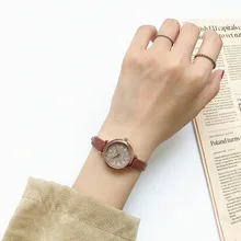 Ретро коричневые женские часы качественные маленькие дамские наручные часы винтажные часы с кожаным браслетом модные брендовые женские кварцевые часы Ретро коричневые женские часы качественные маленькие дамские наручные часы винтажные часы с кожаным браслетом модные брендовые женские кварцевые часы