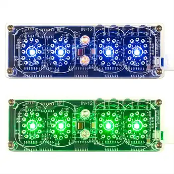 

IN-12 Glow Tube Clock Visual Effects 4 Bit Integrated RGB LED With Backlight Nixie Clock
