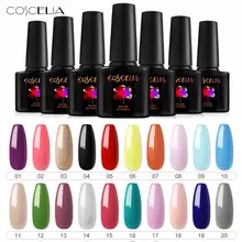Дизайн ногтей маникюр COSCELIA 40 цветов 8 мл замачиваемый эмалированный Гель-лак Светодиодный УФ-гель для ногтей Новинка