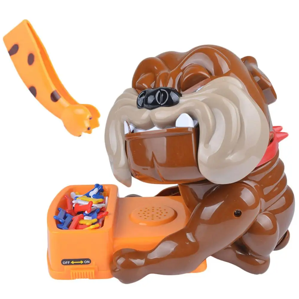 Besegad Funny Tricky Games Bad Dog Chew Bone Action Games Biting Wake Dog Interactive Toys for Party Family Parents Kids Friends