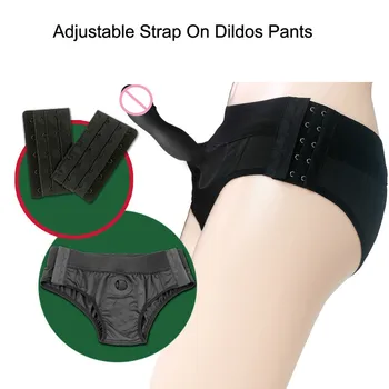 Adjustable Strapon Dildo Underwear Strap on Dildo Panties Sex Product Lesbian Roleplay Sex Toys Elastic Strap-on Dildos Briefs 3