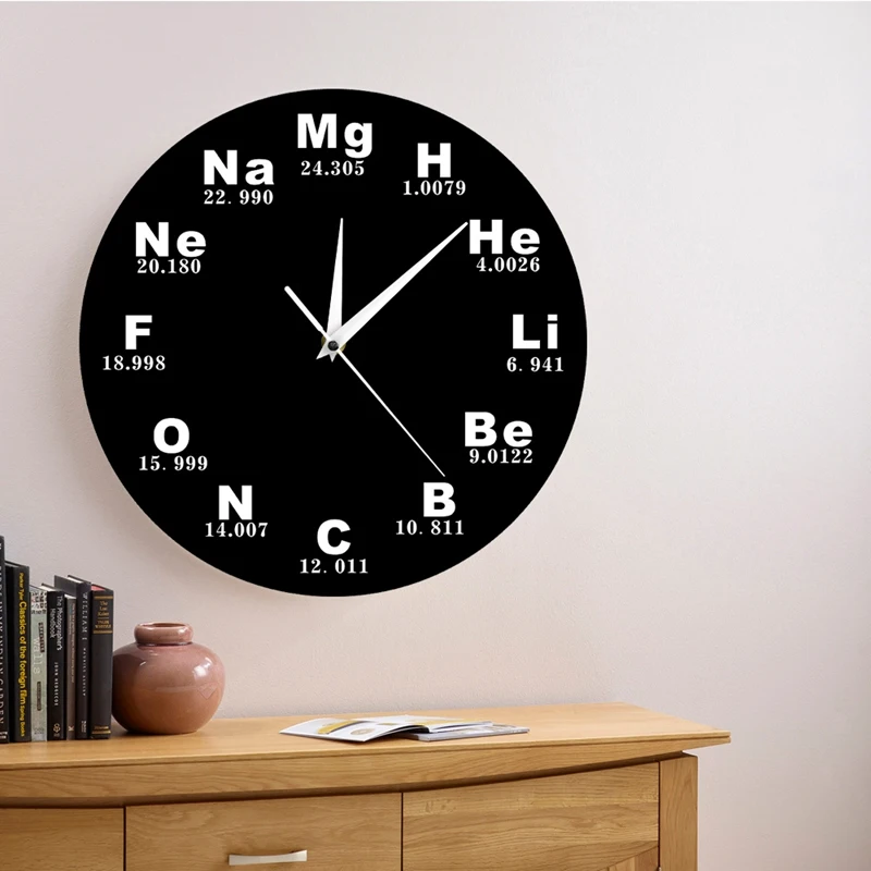 Periodic Table of s Wall Art Chemical Symbols Wall Clock Educational aL Display Clroom Clock Teacher's Gift