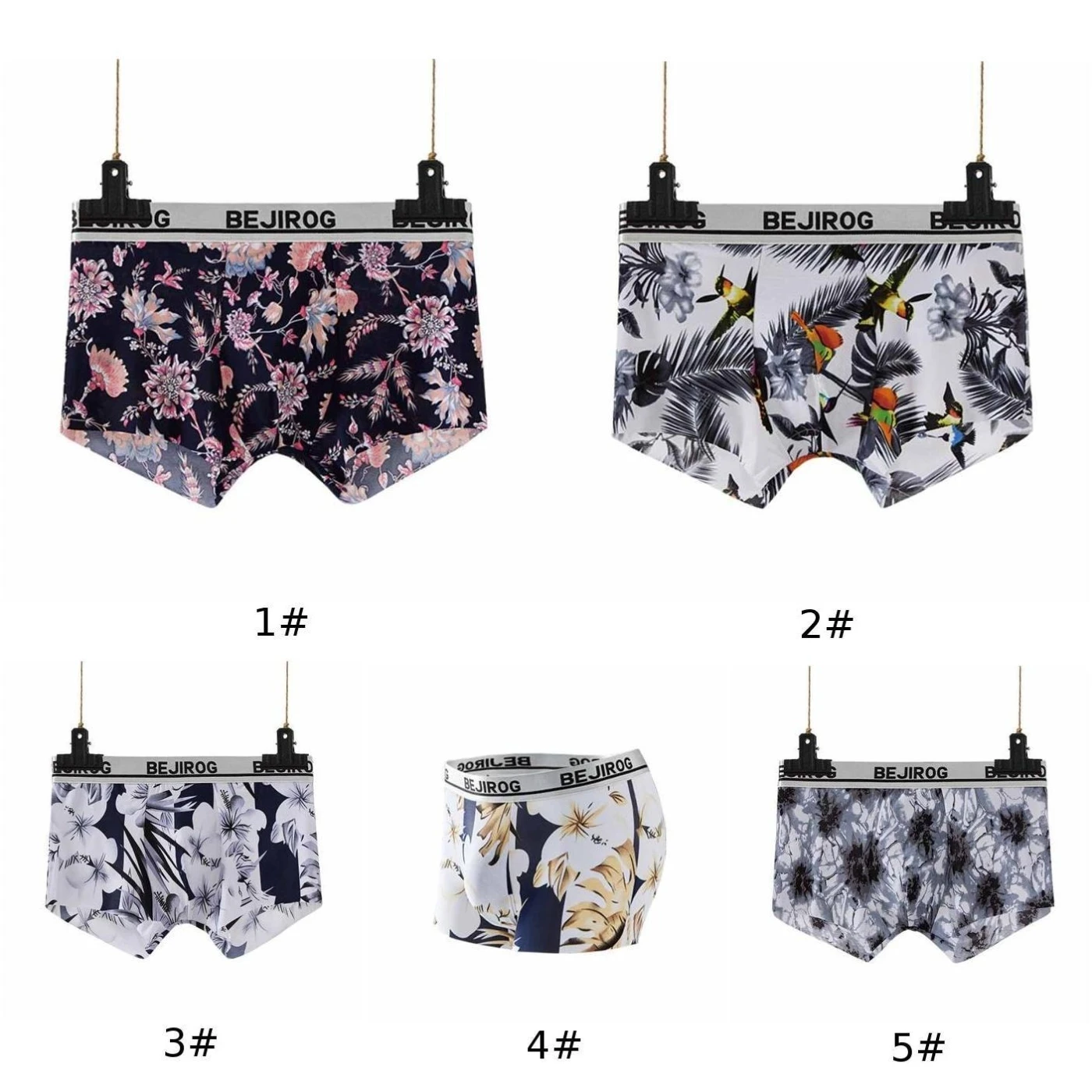 Сексуальные мужские трусы дышащие Бесшовные эластичные Bedruckte Herren-Boxershorts Atmungsaktiv Nahtlose unterwyasche