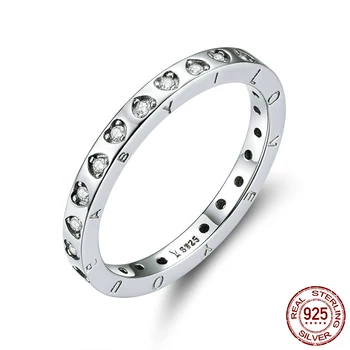 

Engagement Wedding Band Genuine 925 Sterling Silver Minimalist Promise Finger Rings for Women 2020 Bijoux Mode