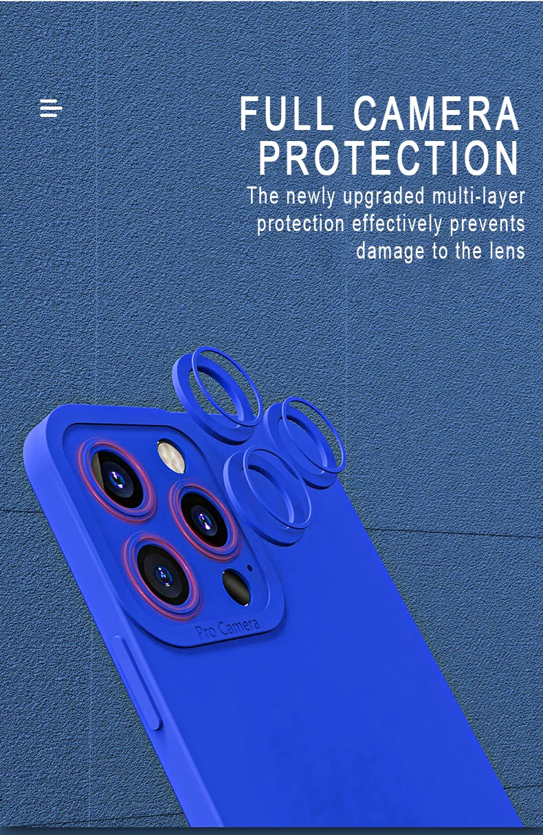 Luxury Camera Lens Protection Liquid Silicone Case For iPhone 13 12 11 Pro Max Mini XS X XR 7 8 Plus SE 2 Shockproof Matte Cover iphone 13 mini mobile phone cases