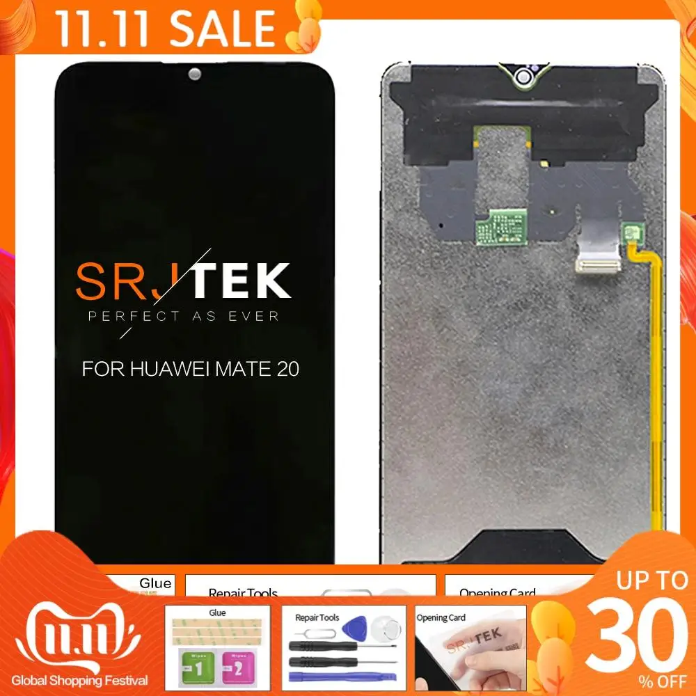 

Original LCD For Huawei Mate20 Mate 20 Display Screen Touch Digitizer With Frame Replace For Huawei Mate 20 LCD Screen HMA-L29