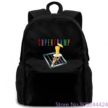 

SUPERTRAMP *The Very Best *Crime of The Century Mens Black To Brand women men backpack laptop travel school adult