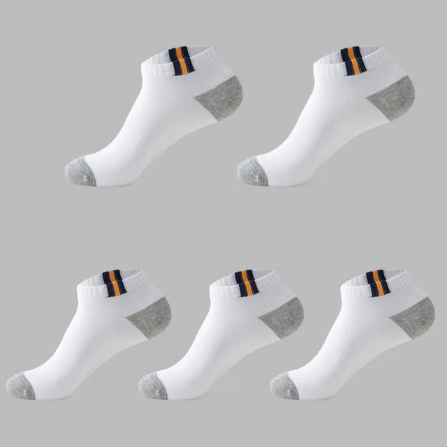 5 пар Классических мужских носков, летние дышащие спортивные хлопковые мужские короткие носки, осенние зимние мужские дезодорирующие носки, европейские размеры 39-43, Meias