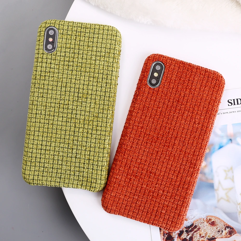 Зимние теплые плюшевые чехлы для телефонов iPhone 11Pro Max XR XS Max 7 8 Plus X модный противоударный сплошной цвет задняя крышка для iPhone 11