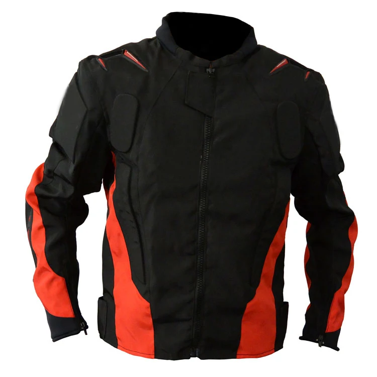 

Motorcycle Riding Racing Hump Jacket With Full Padding Red Black Protective Jackets