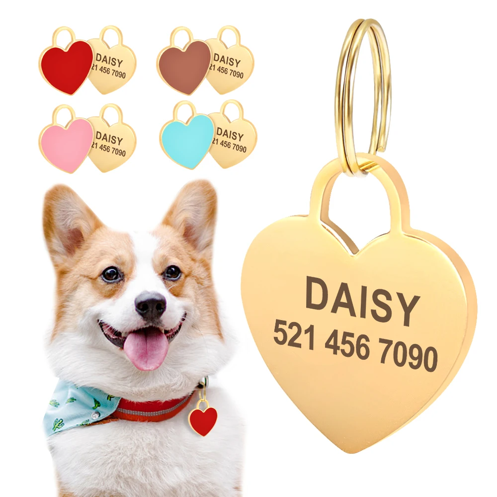 Pet Dog Collar Accessories Name Tag Id Tags Pendant Collars