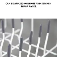 200PCS Push On Dishwasher Rack Screw Thread Protectors Caps Tip Covers Rack Tips Gray Caps Prong Rack Tip Cover Prong Rack Tip 2
