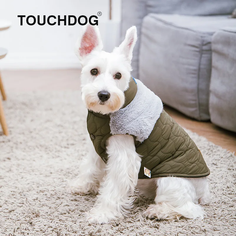 Touchdog зимняя одежда для собак ветрозащитный и морозостойкий костюм теплое пальто
