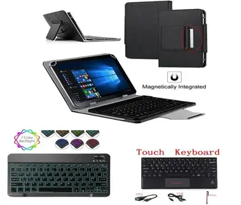 

Wireless Backlit Bluetooth Keyboard Cover for Teclast M20 T30 T20 T10 X10 A10S M30 Tablet touchpad Keyboard Stand PU Case + PEN