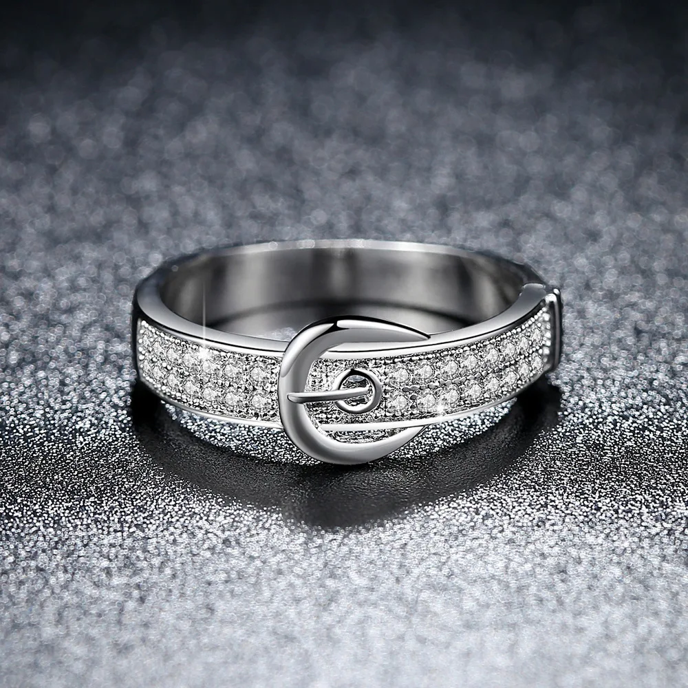 

SCW008 Mini-belt-shaped couples quit the Korean version of the simple belt ring