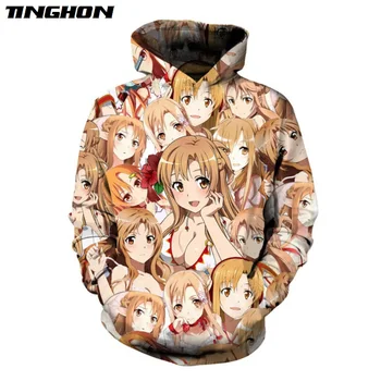 

Cool Cutre Asuna Anime Hoody Fashion Harajuku Men Sweatshirts Long Sleeve Casual Pullovers Streetwear Tops Plus Size XS 6XL 7XL