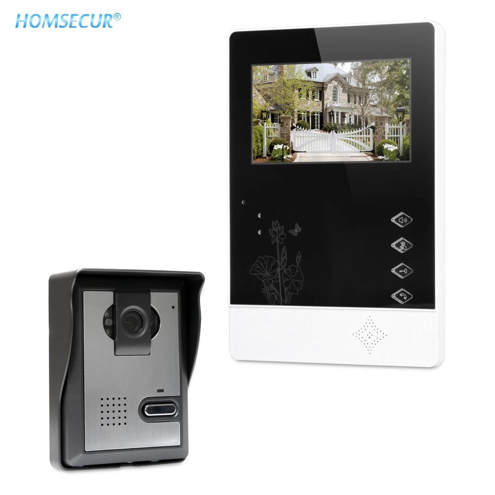 HOMSECUR 4," Проводной Видеодомофон Система вызова Внутренний Монитор Аудио Домофон XC005+ XM403