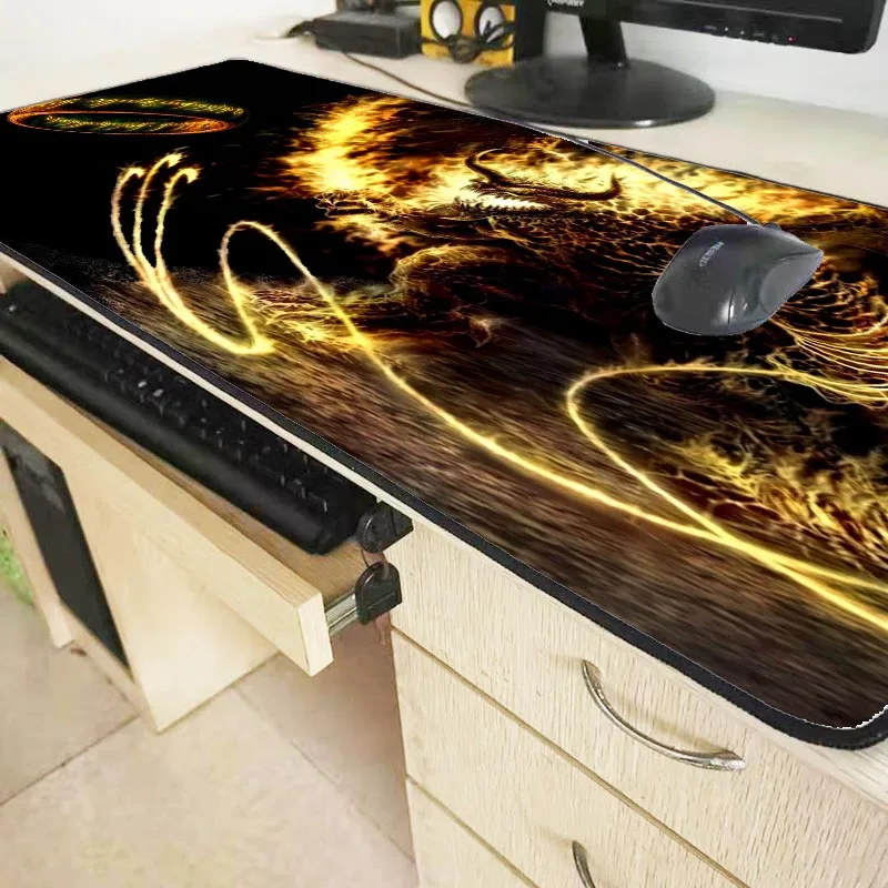 Mairuige 900x400x3mm Dragon Anime Lord of The Rings Pad waterproof Mouse Mat Computer Large Lock Edge Mousepad Office Desk Mats