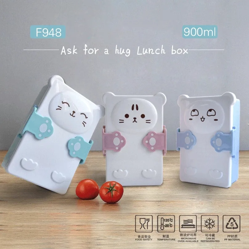 Kids Lunch Box Container Microwave School kids Boxes Bento lunch Leak-Proof Kid Fruit Snack | Дом и сад