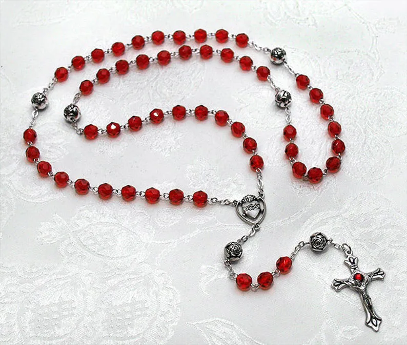 Vampire Bat Rosary - Occult vamp goth ankh beads bat gothic vampire vampiric Ankh necklace - Image 6