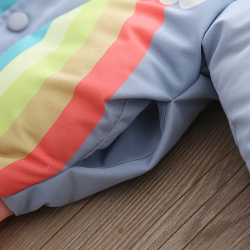 Babyinstar, новая милая Радужная Куртка От 1 до 5 лет зимнее пальто для маленьких девочек детская зимняя куртка пальто для маленьких девочек зимняя одежда для маленьких девочек
