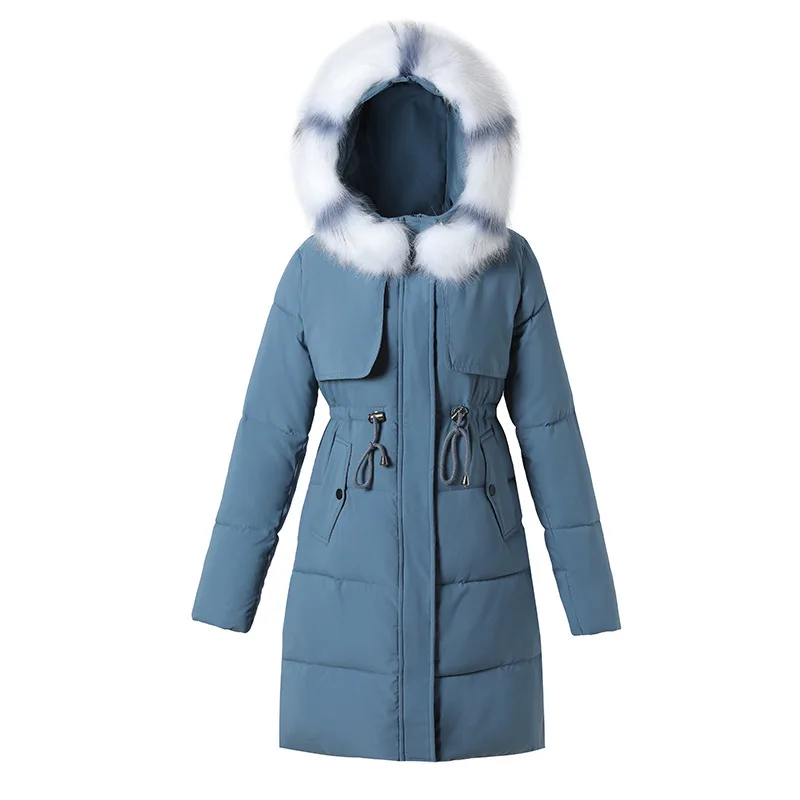 

jacket women's medium and long style new Korean version cotton jacket self-cultivation waist cotton jacket 2019 801