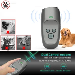 Répulsif ultrasonique 4 en 1 pour chiens, USB, Anti aboiement, avec LED clignotante, sécurité 100% 