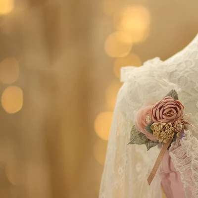 Shoulder Flower Медведь сад кошка Русалка Готическая Лолита аксессуары для волос Принцесса Сладкая Лолита повязки для волос шапка бант для девочек женские маленькие аксессуары - Цвет: Shoulder Flower