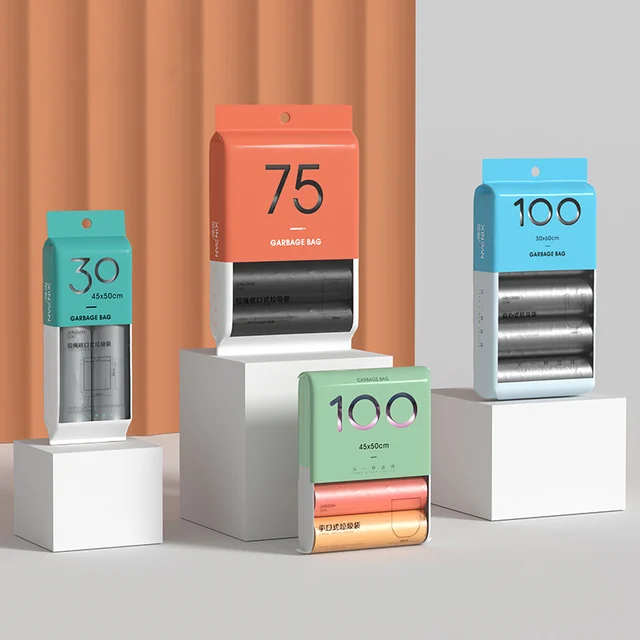 30/75/100Db Szeméttáskák Húros Típusú Mellény Stílusú Lapos Száj Tároló Táska Otthoni Hulladék Táskák Bolsas De Basura