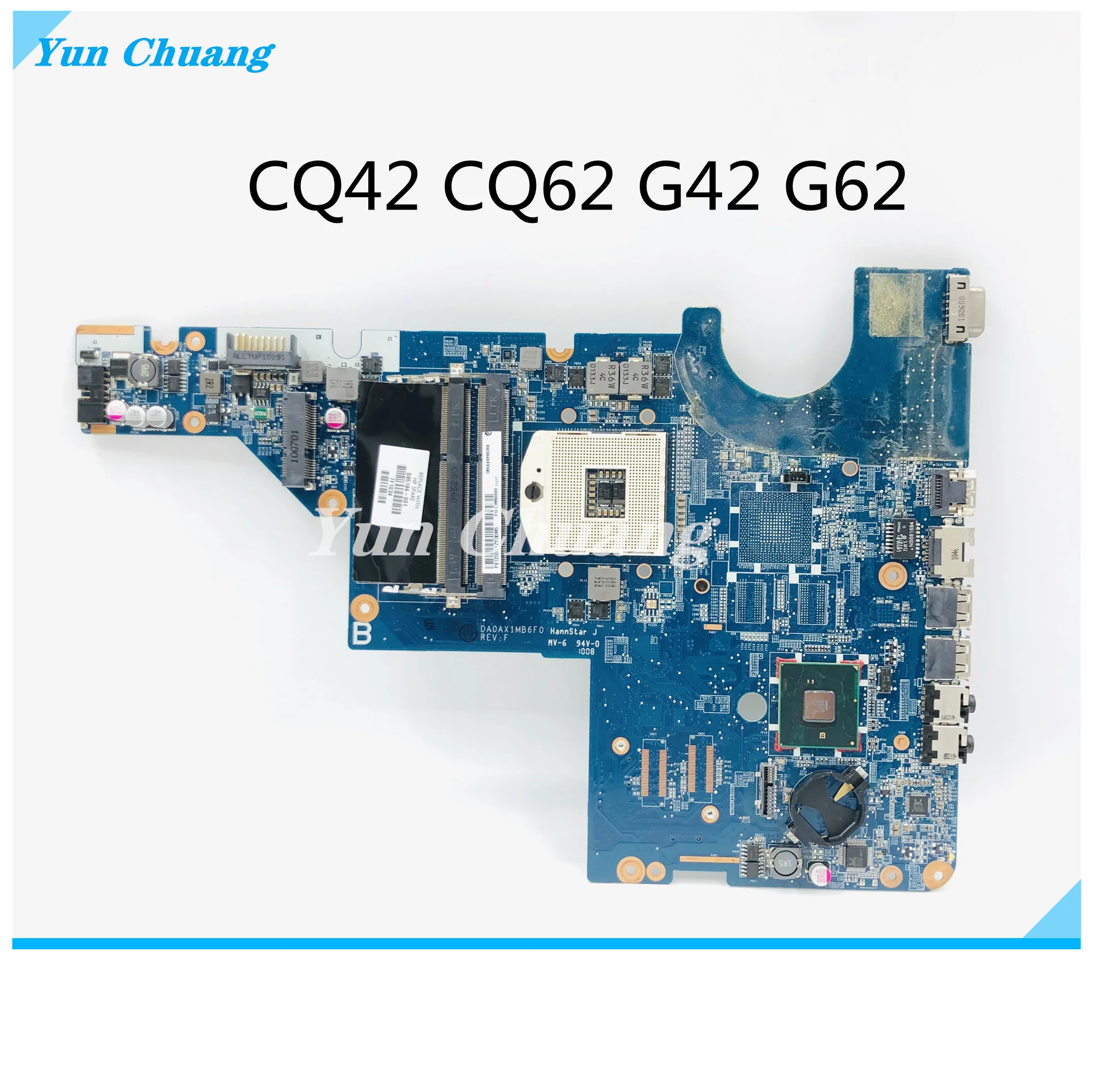 595184 001 DA0AX1MB6H1 DA0AX1MB6F0 Laptop Motherboard For HP CQ42 CQ62 