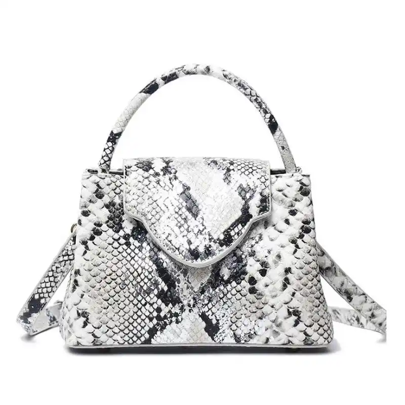 snakeskin handbag