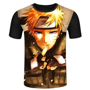 

men women Summer Street Hipster 3D T shirt Fashion Cartoon tshirts Classic Anime Naruto t shirts Uzumaki Naruto tees shirts