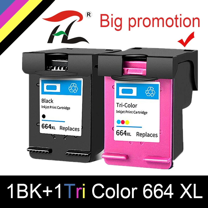 Сменный чернильный картридж HTL 664XL для принтера HP DeskJet 664 1115 2135 3635 1118 2138 3636