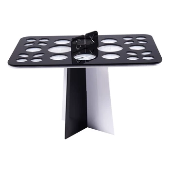

Acrylic Makeup brush drying rack dry brush holder (Black + White)
