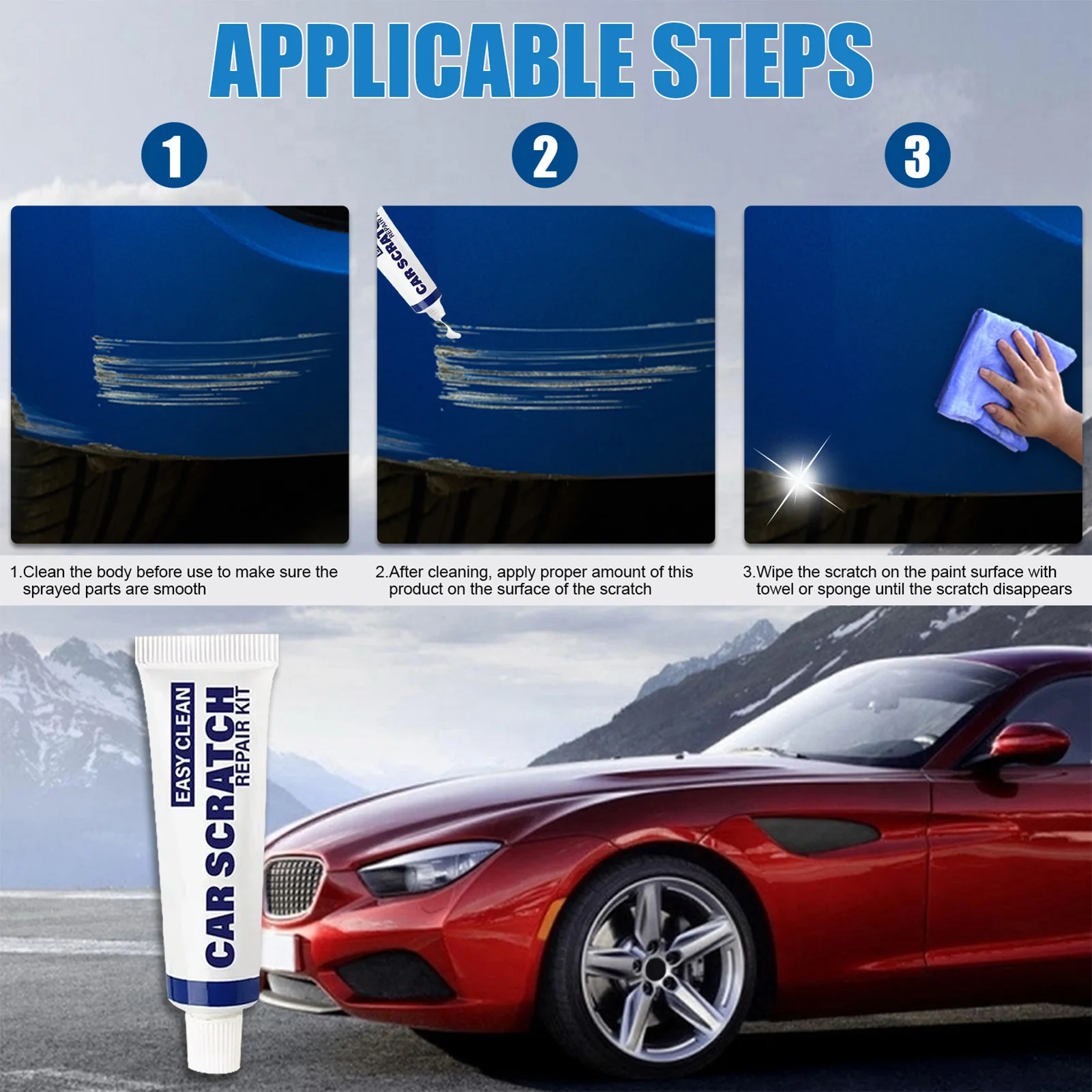 20g Car Scratch Remover Auto Paint Care Polishing Wax Cream Paint Care Restoration Agent Car Cleaning Scratches Repair Tool