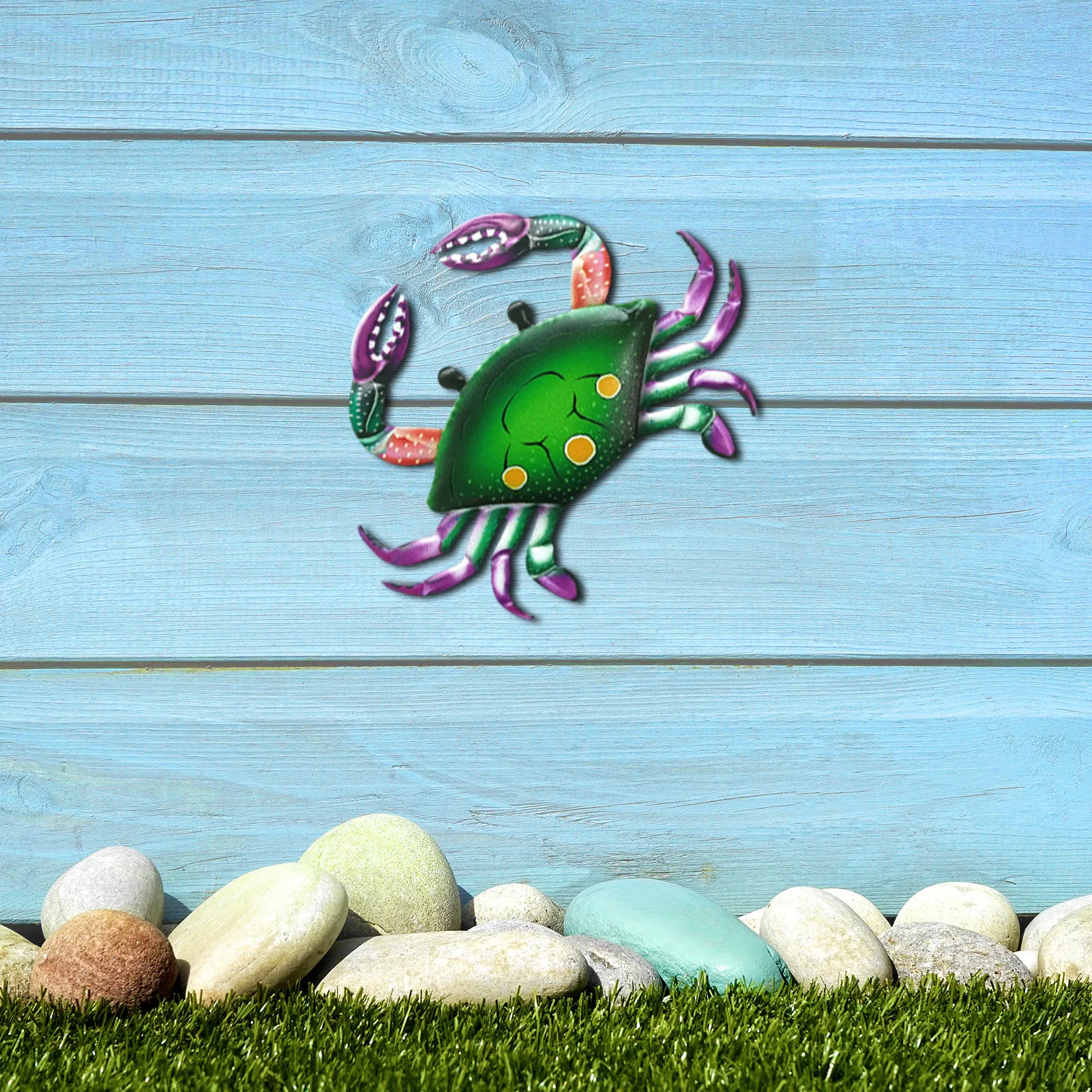 HOT SALE Large Metal Crab Wall Art Decoration Colorful Wrought