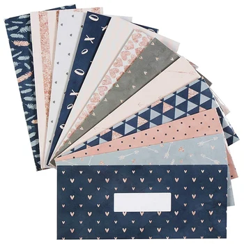 

12Pcs Budget Envelopes Laminated Cash Envelope System for Cash Savings Plus 12 Budget Sheets