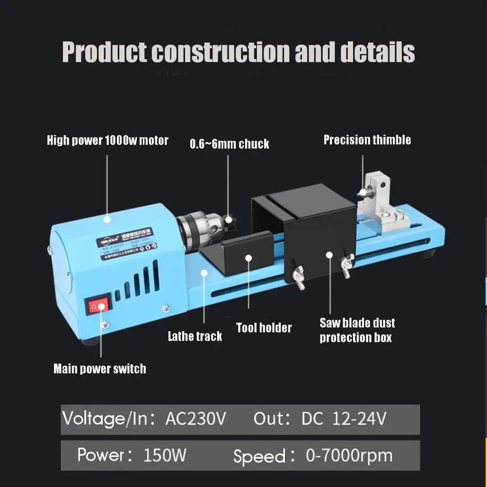 150 вт DIY деревообрабатывающий токарный станок мини станок фрезерный станок для инструментальных работ шлифовальный Блестящий бисер дрель роторный токарный станок стандарт