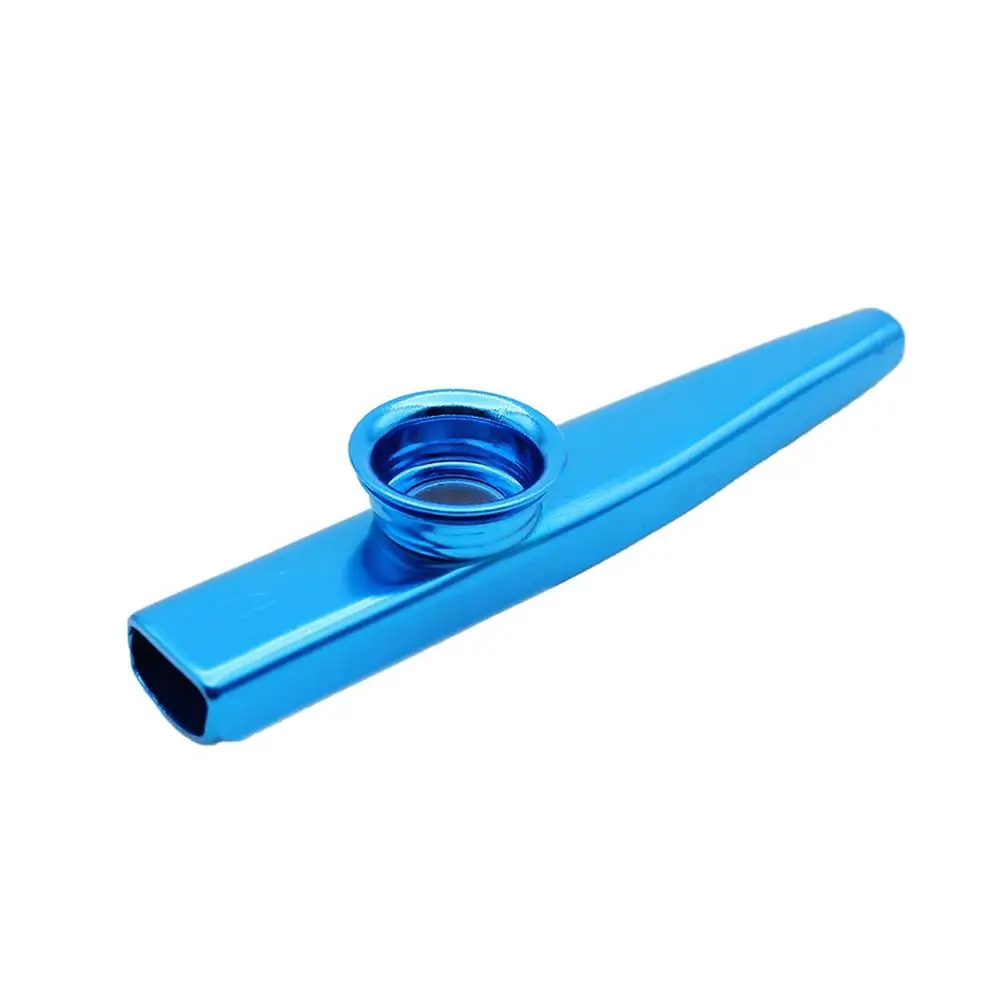 1 шт. металлический казу с 6 kazoo диафрагма для флейты рот флейта губная гармоника для начинающих детей взрослых вечерние подарки музыкальный инструмент - Цвет: blue