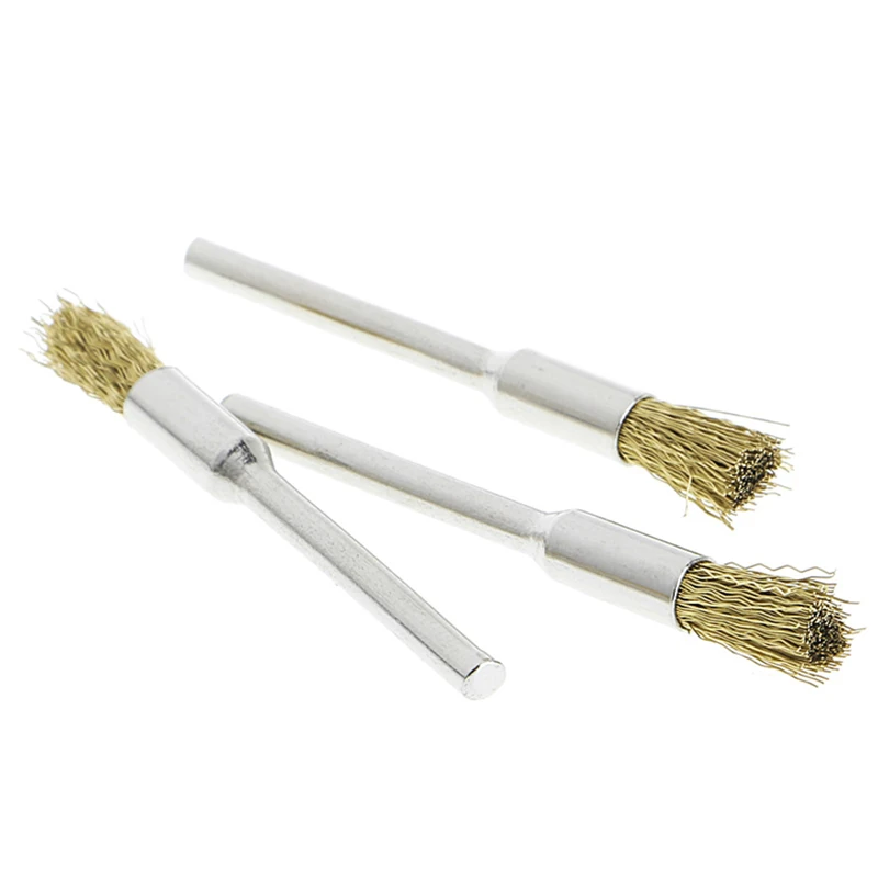 9PCS Brass clenaing Brush Wire Wheel Brushes Die Grinder Rotary Electric Engraving polishing tool set
