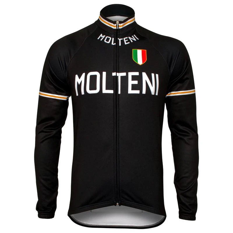 MOLTENI с длинным рукавом Велоспорт Джерси зимний флис и без флиса ropa Ciclismo велосипедная одежда для горного велосипеда Джерси