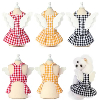 

Angel wings Pet Cat Clothes Fashion Cat Dresses For Small Medium Dogs Princess Puppy Skirt Summer Wedding Dog Dress Chihuaha 35