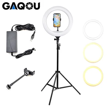 

14 inch Ring Lamp LED Light Dimmable Photography Lighting with Tripod Phone Stand for Makeup Camera Studio Video YouTube VK