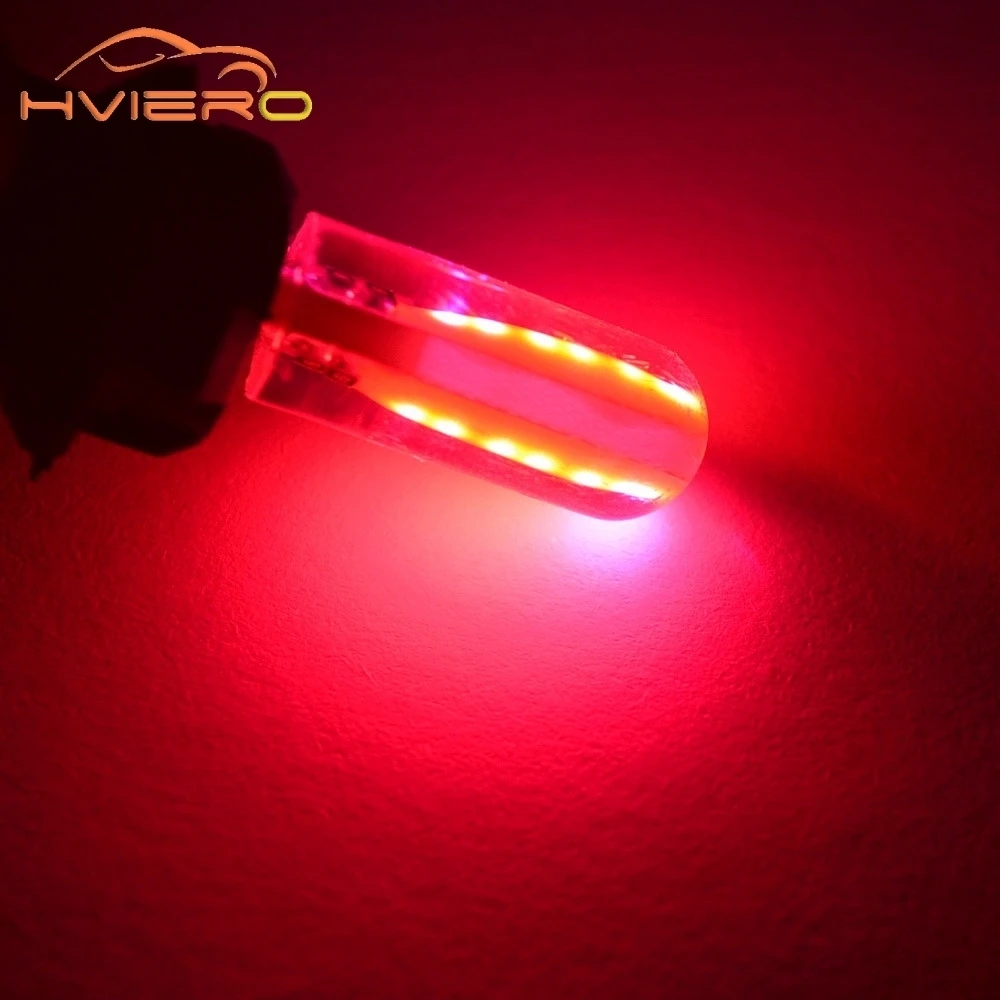 Hviero T10 194 2825 WY5W W5W COB LED Silica gel Waterproof Wedge Light Car marker light reading dome Lamp Auto parking bulbs 12V