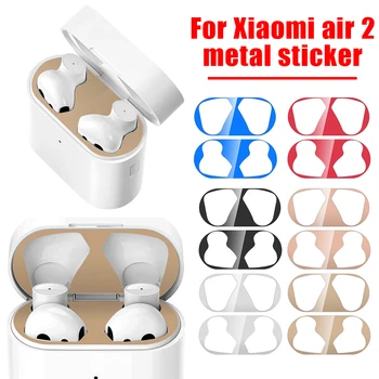 

For Airdots Pro 2 Dust Guard Sticker Dust-proof Metal Protective Skin Protector for Xiaomi Airdots Pro Air 2 TWS Earphone Case