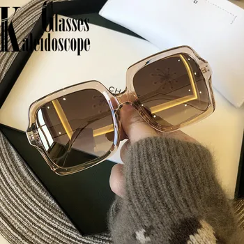 

Vintage Square Sunglasses Women Men Luxury Brand Designer Sun Glasses Shades Ladies Oversized Eyewear Black Brown Goggles UV400